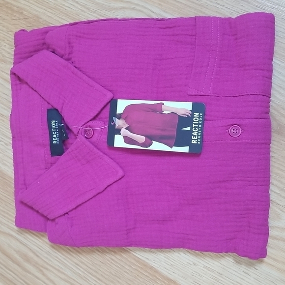 2/$15 REACTION By Kenneth Cole Women's Buttons Down Shirt XS - Picture 4 of 7